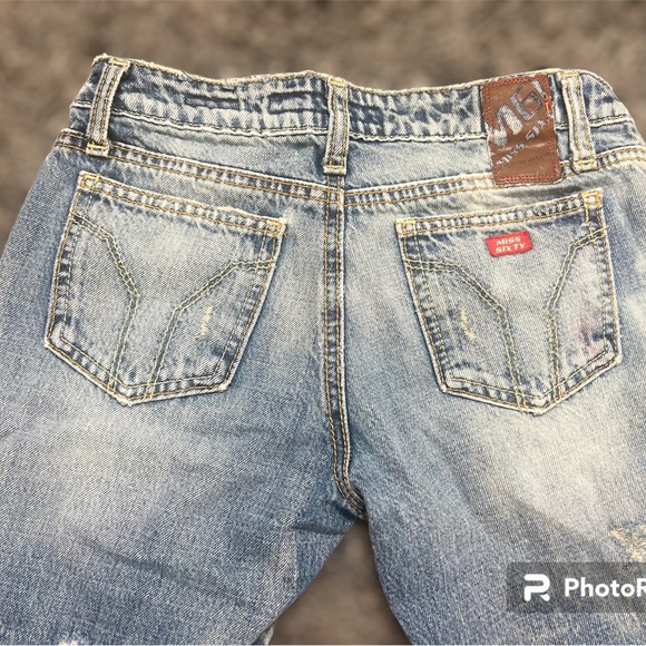 Miss Sixty Jeans Ripped Distressed Jean Shorts - 24 - Picture 14 of 16